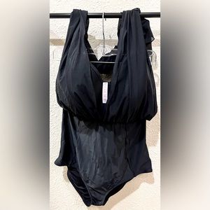 Curvy Kate Wrapsody Bandeau Swimsuit Black (new)